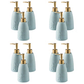 Kuber Industries Liquid Soap Dispenser | Handwash Soap Dispenser | Soap Dispenser for Wash Basin | Shampoo Dispenser Bottle | Bathroom Dispenser Bottle | 12 Piece | Pack of 4 | 320 ml | Blue
